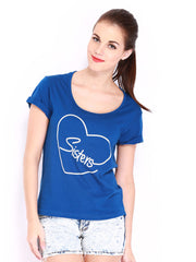 Kook N Keech Women Blue Printed T-shirt