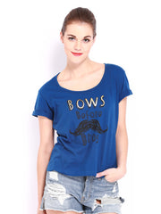 Kook N Keech Women Blue Printed T-shirt