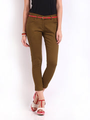 Kook N Keech Disney Women Brown Cropped Trousers
