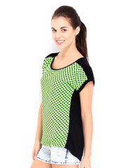 Kook N Keech Women Green &amp; Black Dot Print Top