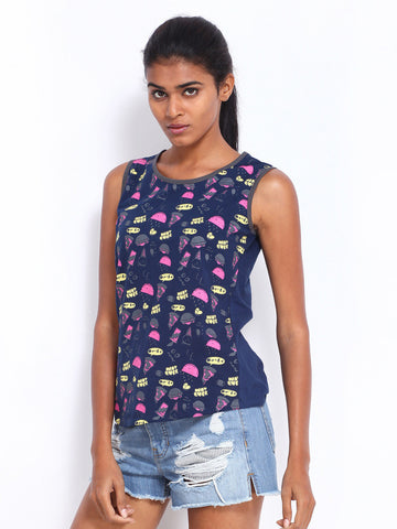 Kook N Keech Women Navy Printed Top