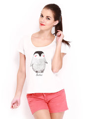 Kook N Keech Women White Printed T-shirt