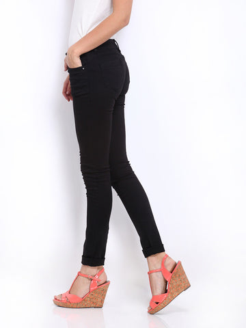 Kraus Jeans Women Black Slim Fit Trousers