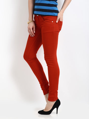 Kraus Jeans Women Red Jeggings