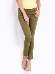 Kraus Jeans Women Khaki Slim Fit Trousers