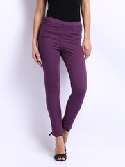 Kraus Jeans Women Purple Leggings