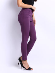 Kraus Jeans Women Purple Leggings