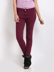Kraus Jeans Women Maroon Jeggings