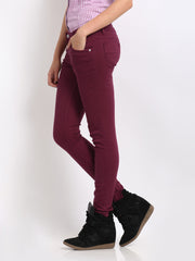 Kraus Jeans Women Maroon Jeggings