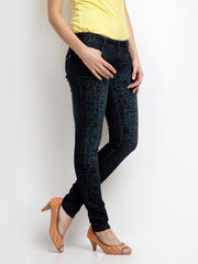 Kraus Jeans Women Navy Printed Slim Fit Jeans