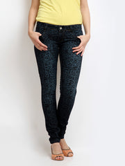 Kraus Jeans Women Navy Printed Slim Fit Jeans