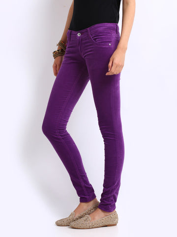 Kraus Jeans Women Purple Jeggings