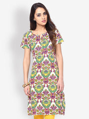 Kurtis Women Multi-Coloured Printed Kurta