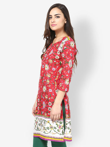 Kurtis Women Red Printed Kurta