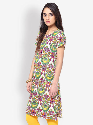 Kurtis Women Multi-Coloured Printed Kurta