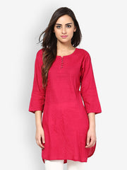 Kurtis Women Pink Kurta