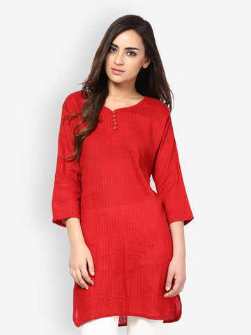 Kurtis Women Red Kurta