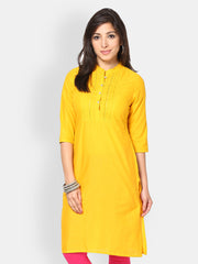 Kurtis Women Yellow Kurta