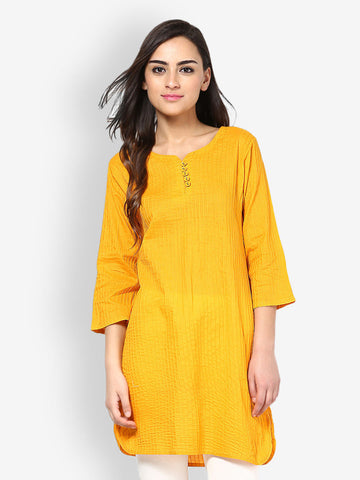 Kurtis Women Yellow Kurta
