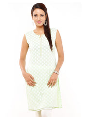 Kyla F Women Green Printed Kurta