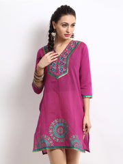 Kyla F Women Pink Kurta