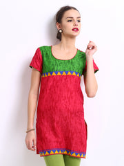 Kyla F Women Red Printed Kurta