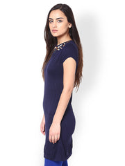 L ELEGANTAE Women Navy Blue Tunic
