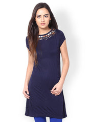 L ELEGANTAE Women Navy Blue Tunic