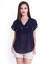 La Zoire Women Navy Sheer Top