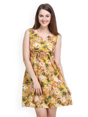 Lalana Multicoloured Floral Print Fit &amp; Flare Dress