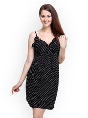 Lalana Black Polka Dot Print Tailored Dress