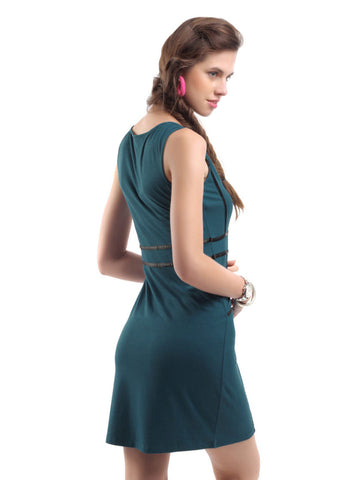Latin Quarters Women Teal Dress