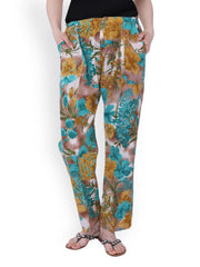 Lavennder Women Multi-Coloured Printed Lounge Pants 52010
