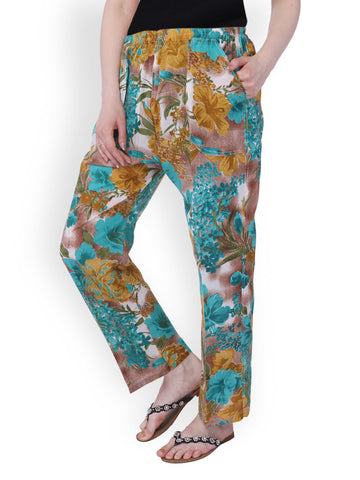 Lavennder Women Multi-Coloured Printed Lounge Pants 52010