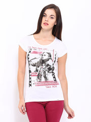 Lee Cooper Men White Printed T-shirt