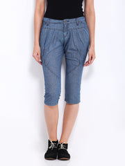 Lee Cooper Women Blue Denim Capris