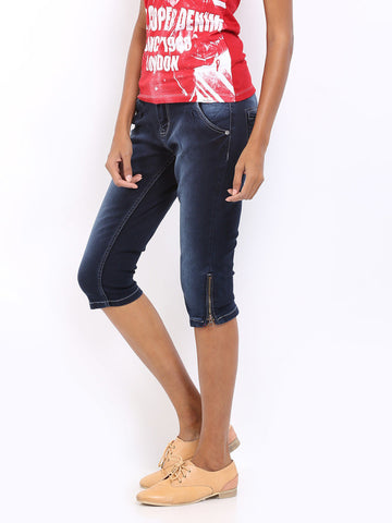 Lee Cooper Women Dark Blue Annie Slim Fit Capris