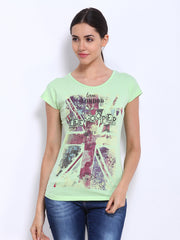 Lee Cooper Women Green Printed Top