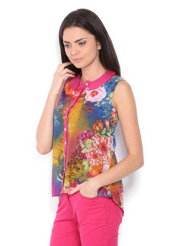 Lee Cooper Women Multi-Coloured Floral Print Shirt