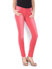 Lee Cooper Women Coral Red Alexi Skinny Fit Jeans
