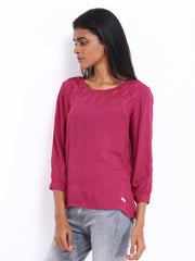 Lee Cooper Women Fuchsia Pink Top