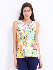 Lee Cooper Women Off-White Printed Top