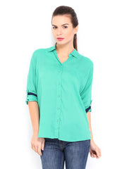Lee Women Green Shirt