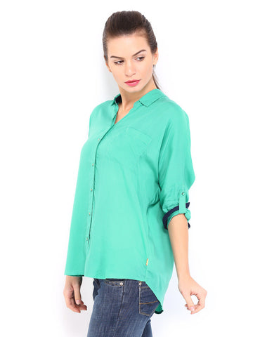 Lee Women Green Shirt