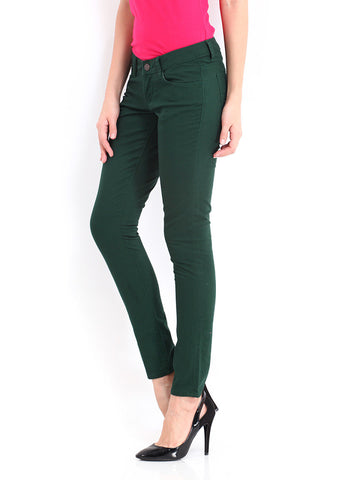 Lee Women Green Amy Slim Fit Trousers