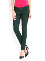 Lee Women Green Amy Slim Fit Trousers