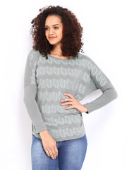 Lee Women Grey Harriet Printed T-shirt