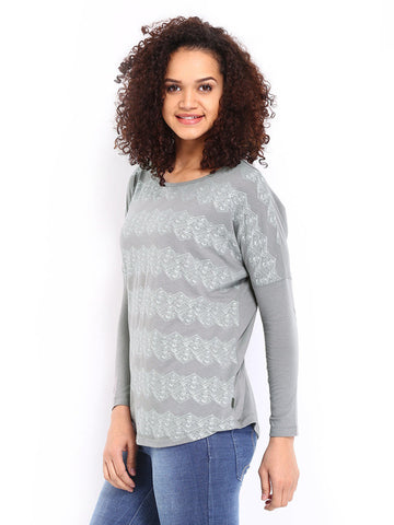 Lee Women Grey Harriet Printed T-shirt