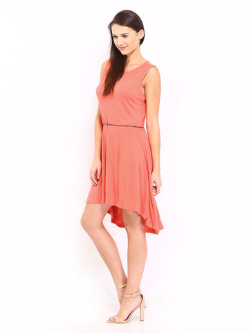 Levis Coral Orange High Low Dress