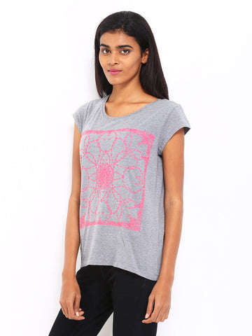 Levis Women Grey Melange T-shirt